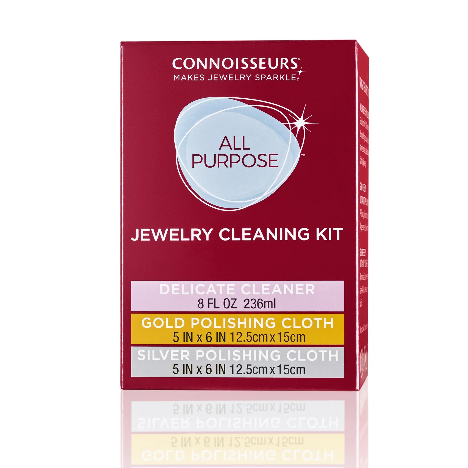 All-Purpose Jewelry Cleaning Kit, Cleans Gold and Silver Jewelry and All Gemstones, 3 Ct