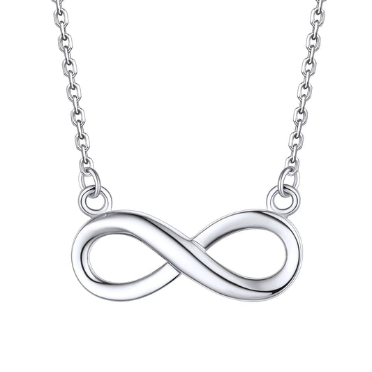 Infinity Pendant Necklace Sterling Silver Chain Necklace for Women Eternity Love Infinity Jewelry for Mom Wife Daughter